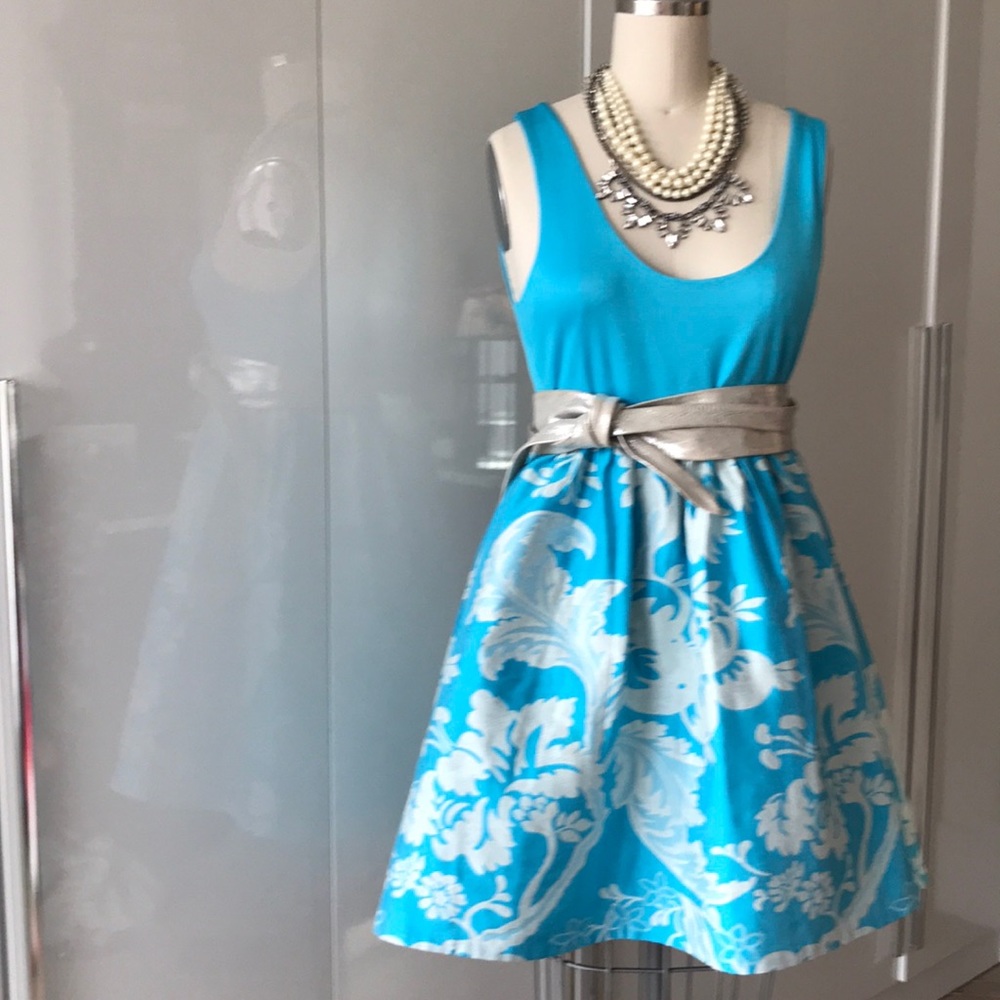 Turquoise cocktail dress